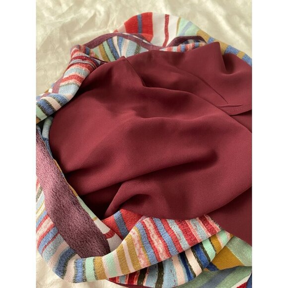 Anthropologie Maeve Boho Cap Sleeve Multicolor Striped Dress US 8 UK 12 EU 40 - Picture 6 of 8